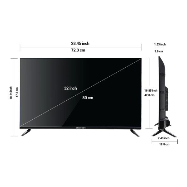 LOT Mobiles Cellecor Smart LED TV E-32Z (32 inch) Best Retail