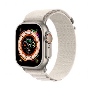 Apple Watch UltraTitanium Case with Starlight Ocean Band Size(L)